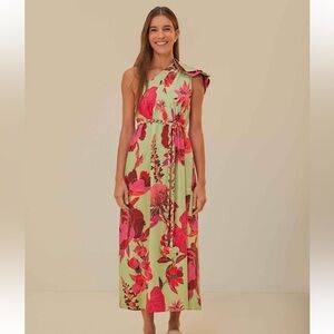 NWT Farm Rio XL Green Fresh Garden Lenzing™ Ecovero™ Euroflax™ Maxi Dress